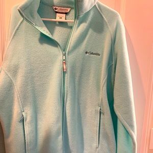 Mint green Columbia fleece zip up jacket